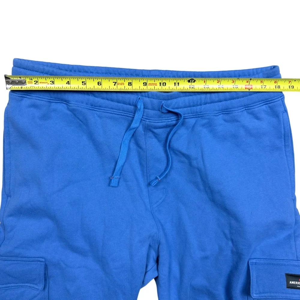 NWOT American Giant Men's Cargo Jogger XL Bright Cobalt Blue Sweatpants - Picture 9 of 12